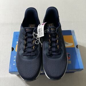 Skechers Glide-Step Swift Slip Navy Mesh Men US 14 Shoes Memory Foam 255047 NIB